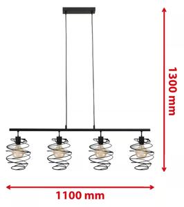 Briloner 4871-045 - Lampadario sospeso su cavo 4xE27/60W/230V