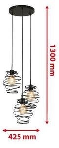 Briloner 4870-035 - Lampada a sospensione con cavo 3xE27/60W/230V