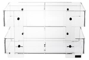 Portaposate in cristallo acrilico minerva linea moderna dimensioni 13x9,5xh6 cm, spessore 8 mm