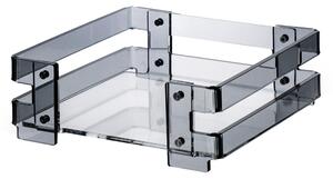 Portatovaglioli in plexiglas minerva Medio linea moderna dimensioni 18,5x19,5xh6,5 cm, spessore 8 mm colore fum�