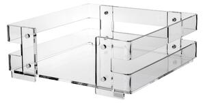 Portatovaglioli in plexiglas minerva linea moderna dimensioni 22,5x21,5xh8 cm, spessore 8 mm