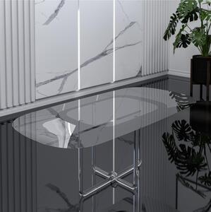Tavolino Rettangolare Essence Forma svasato 80x40xh33cm - peso 9,12 kg realizzato in plexiglas Curvato a Caldo Spessore 15/20 mm