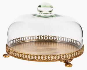 Vassoio decorativo con coperchio in vetro Sacha