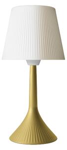 Lampada da Tavolo Dimmerabile in Cristallo acrilico DUSE RICARIABILE WIRELESS ( Senza Fili) Diametro 16x h32,5 cm Led 9V 3.6-5W Colore Oro satinato