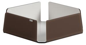 Portatovaglioli Orizzontale in Plexi Medio LIKE WATER 18,5x18,5xh6 cm bicolore marrone Satinato