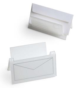 Portaposta da scrivania 21x10,5xh11cm EXPRESS tagliato al laser bianco