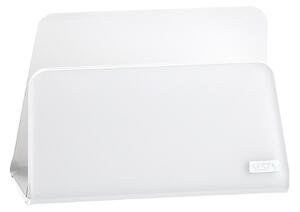 Portatovaglioli Verticale in Cristallo acrilico Grande LIKE WATER 15x5xh3,5 cm bianco satinato