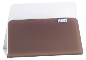 Portatovaglioli Verticale in Cristallo acrilico Grande LIKE WATER 15x5xh3,5 cm Marrone satinato