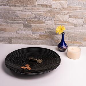 Vuotatasche circle nero, dimensioni �26x18xH3 cm, spessore 3 mm