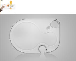 Vassoi Porta bicchieri set 6 pezzi Party 24x20xh1 cm stampaggio ad iniezione colore trasparente