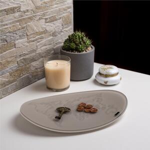 Vuotatasche global thinking taupe satin white, spessore 5 mm