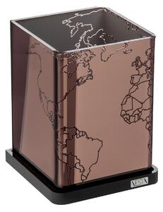 PORTAPENNE ALPHABET GLOBAL THINKING, 13.4x10H10 cm, colore Bronzo