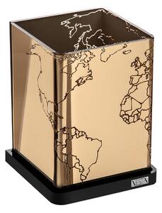 Portapenne Alphabet Global Thinking 8,5x8,5xh11,5 cm colore Oro