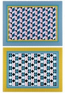 Tovaglietta da colazione rigida set 2 Pezzi in cristallo acrilico MODERN DECOR 40x30 cristallo acrilico rigido stampato