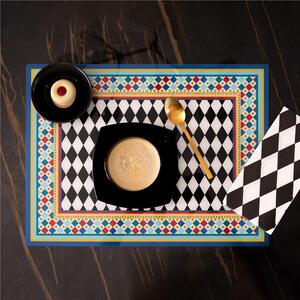 Tovaglietta da colazione rigida set 2 Pezzi in cristallo acrilico FOULARD DECOR 40x30 cristallo acrilico rigido stampato