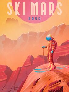 Illustrazione Ski Mars, Mark Harrison