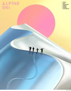 Illustrazione Alpine Ski, Mark Harrison