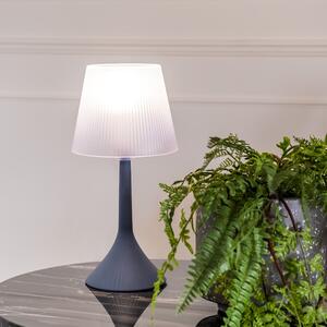 Lampada da Tavolo in Cristallo acrilico DUSE Diametro 16x h32 cm in cristallo Acrilico Colore Ottanio satinato