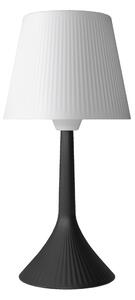 Lampada da Tavolo in Cristallo acrilico DUSE Diametro 16x h32 cm in cristallo Acrilico Colore Nero satinato