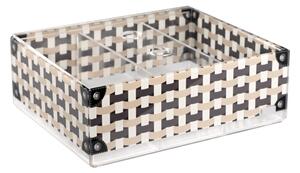 Scatola Portacialde in plexiglass con coperchio e 3 divisori ONLY TEA 20x16xh7 cm decoro basic
