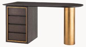 Scrivania girevole in legno con cassetti Del Rio