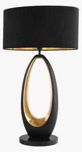 Lampada da tavolo con base in marmo e paralume in velluto Volo