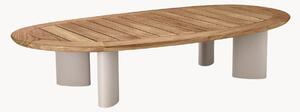 Tavolino ovale da giardino con piano in legno di teak Free From