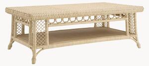 Tavolino da salotto in rattan con ripiano Saba