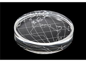 FERMACARTE RAM GLOBAL THINKING TRASPAR, 12.1x12.1H4.8 cm, plexiglass Trasparente