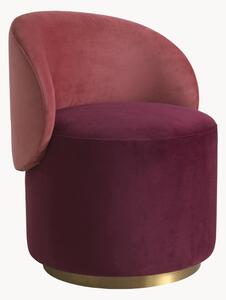 Sedia girevole in velluto Greer