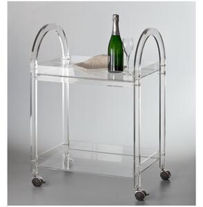 Carrello portavivande in Plexi trasparente LIKE WATER con ruote piroettanti 63x44xh86 cm