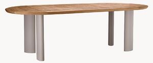 Tavolo ovale da giardino con piano in legno di teak Mogador, 247 x 110 cm