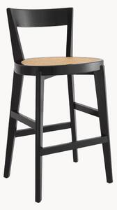 Sedia da bar in legno di Mindi con seduta in rattan Alvear