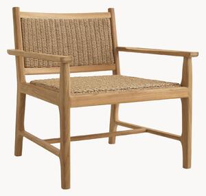 Sedia con braccioli da giardino in legno di teak Pivetti