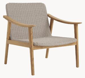 Sedia con braccioli da giardino in legno di teak Honolulu