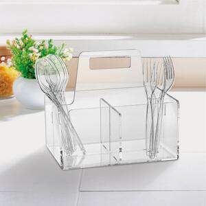 Portaposate in Plexi Trasparente Like Water Grande 21x14xh18,5 cm peso 0,52 kg, spessore 4 mm colore trasparente ideale per party e buffet