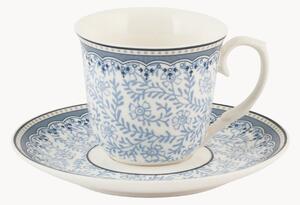 Set di 2 tazzine da caffè in porcellana con piattino Blue Dream