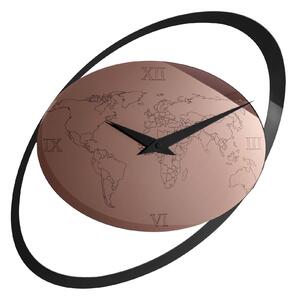 OROLOGIO MEDIO HOURS, 70x70H5.5 cm, colore Bronzo