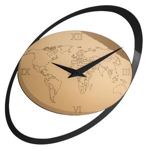 OROLOGIO MEDIO HOURS, 70x70H5.5 cm, oro specchiato