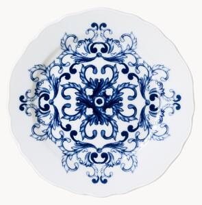 Set di 6 piatti da dessert in porcellana True Blue
