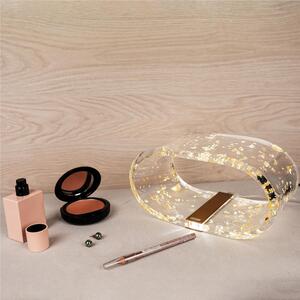 Lampada piccola future oro, dimensioni 19,5x11xH10 cm, spessore 10 mm