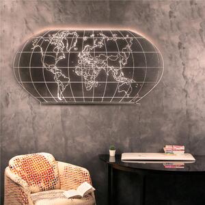 Lampada da Muro Luce fredda Wall World Large Realizzata in cristallo acrilico- light cold dimensioni 200x10xH100 cm, spessore 10 mm luce fredda