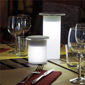 Lampada da tavolo Abat Jour Grande MUSHROOM diametro �12xh21cm -IW-5V struttura in cristallo acrilico opalino