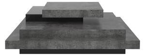Tavolino grigio in cemento decorato 110x110 cm Slate - TemaHome