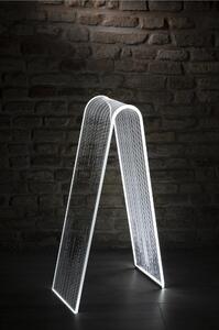 Lampada da terra in Cristallo Acrilico ARC LINE 50x25xh96 cm in Cristallo acrilico con decoro inciso LINE trasparente
