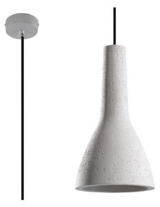 Lampadario grigio chiaro con paralume in calcestruzzo ø 17 cm Mattia – Sollux
