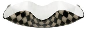 Centrotavola, Piccolo vuota tasche in cristallo acrilico foulard decor Dimensioni 22xh10 cm colore multicolor