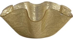Centrotavola, portafrutta in cristallo acrilico Grande LIke Water Versione Media 45x45 h15 cm spessore 5 mm colore Oro