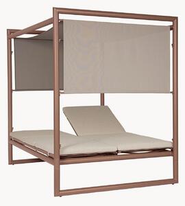 Lettino outdoor con protezione solare Konnor, regolabile