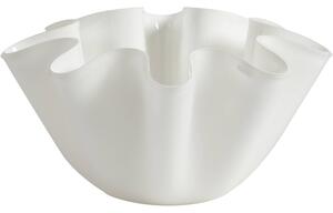 Porta vaso contenitore in cristallo acrilico LIke Water Versione Big diametro 28xh16 cm spessore 5 mm colore bianco satinato